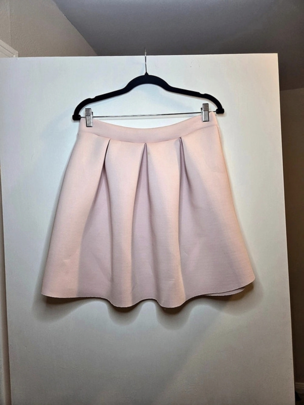 Pink A-Line Scuba Material Skirt